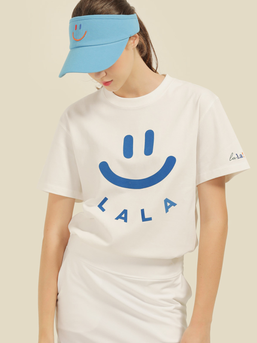 Front lalasmile T-shirt(프론트 라라스마일 티셔츠)[White]