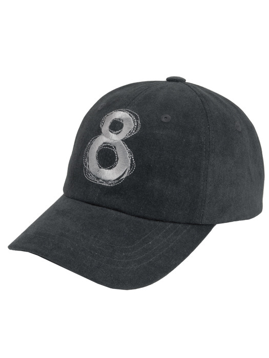 8 logo ball cap - Vintage Black