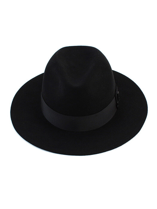 Basic Line Black Wool Fedora 울페도라