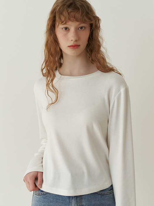 2.15 Plain sleeve tshirt (Ivory)