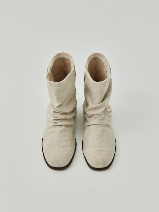linen boots (ecru)