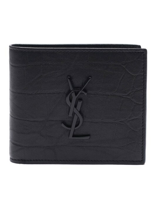 Saint Laurent MONOGRAM EAST/WEST WALLET IN CROCODILE EMBOSSED LEATHER  453276 C9H0U 1000 