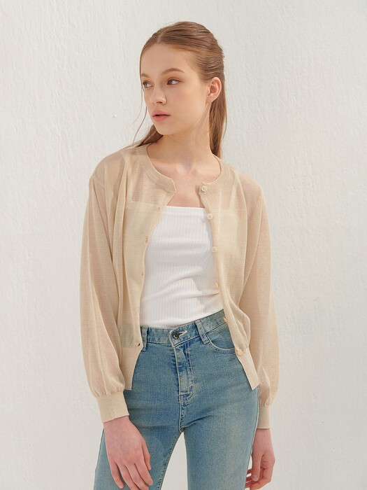 SUMMER LINEN CARDIGAN BEIGE