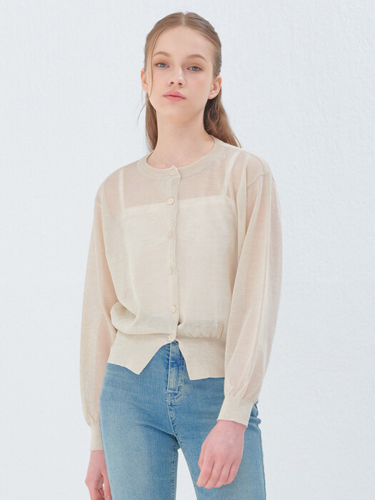 SUMMER LINEN CARDIGAN BEIGE