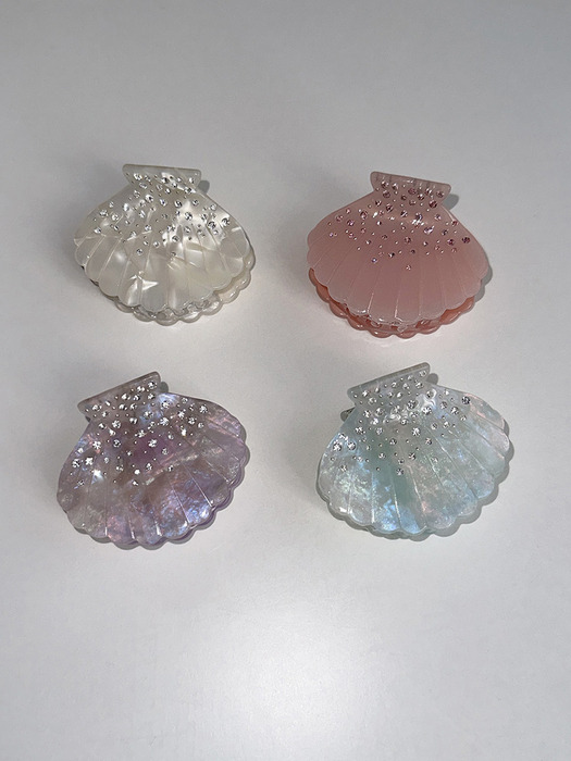 Twinkle shell hair clip (4color)