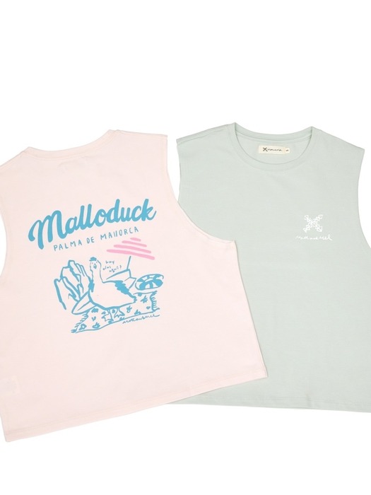 Sleeveless-Crop shirt _ Malloduck / 2color