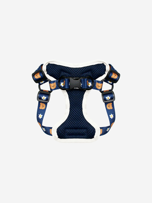 DOT FLOWER BEAR MESH HARNESS-NAVY(메쉬하네스)