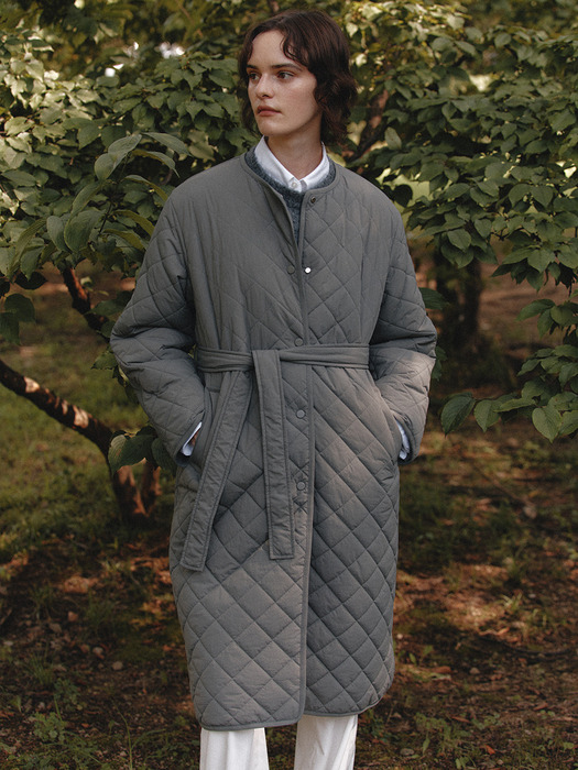 [City Outdoor] Detachable Hood Quilted Coat