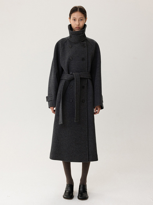 Madison Double Coat Dark Gray Melange