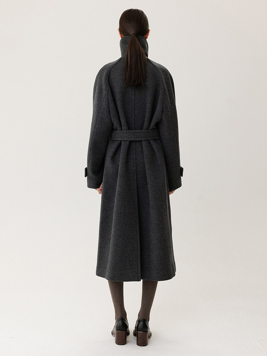 Madison Double Coat Dark Gray Melange