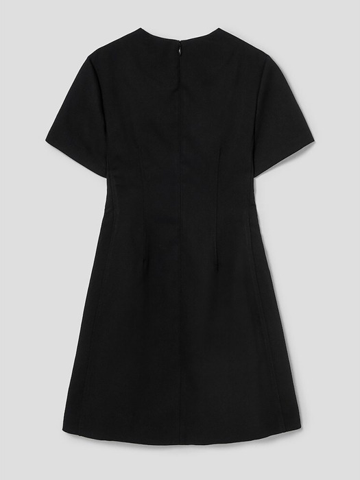Slit Detail Mini Dress  Black (KE3871M045)