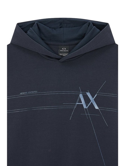 AX 남성 멀티 라인 로고 후드 티셔츠(A413331016)
