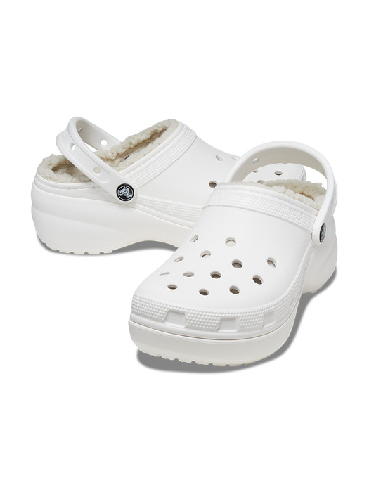 [WOMEN] 여성 CLASSIC PLATFORM LINED CLOG W WHITE (23FWCL207938)