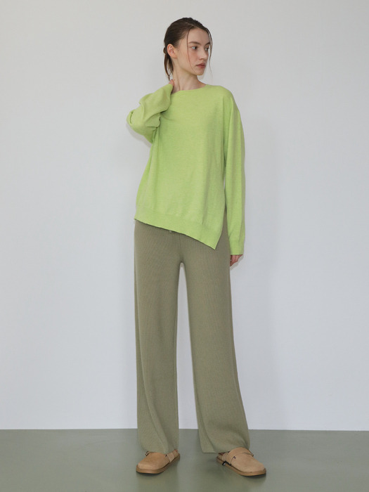 Cashmere Wool Brand Sweatpants OLIVE GREEN