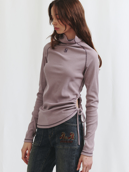Classic Symbol String High Neck Top [MISTY LILAC]