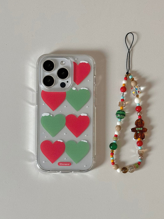 Christmas Heart case  (Jelly/Jell hard/Card case)
