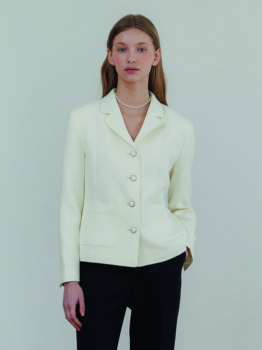 Bella tweed jacket - Ivory