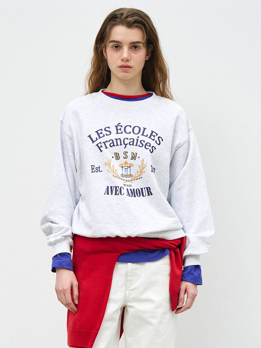 ECOLE ARTWORK SWEATSHIRT - MELANGE GREY