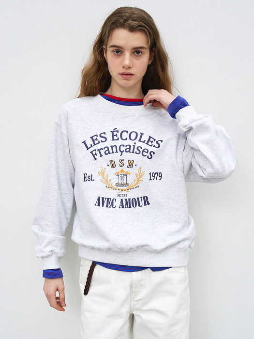 ECOLE ARTWORK SWEATSHIRT - MELANGE GREY