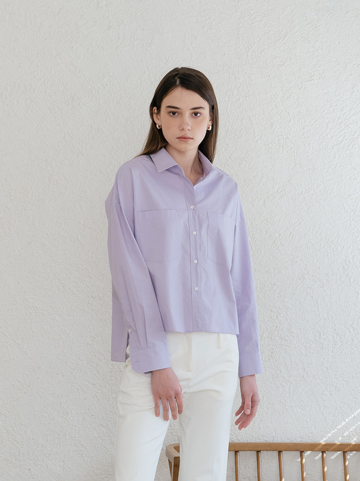 Lavender Cropped Shirt