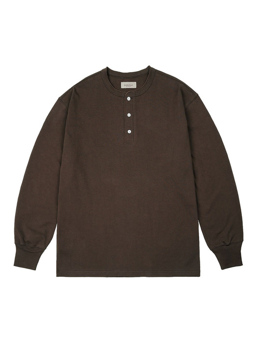 Utility Henly neck Long Sleeve (Brown)