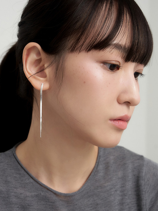 [silver925] plat chain drop earring
