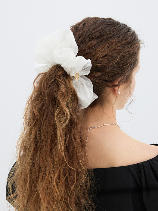 Subtle Heart Scrunchie