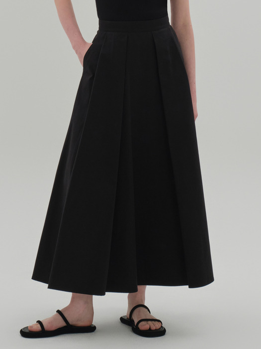 magaly pleats skirt_black