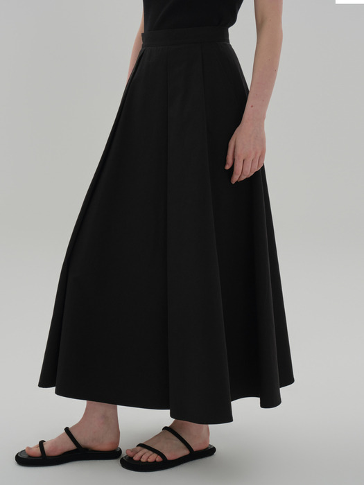 magaly pleats skirt_black