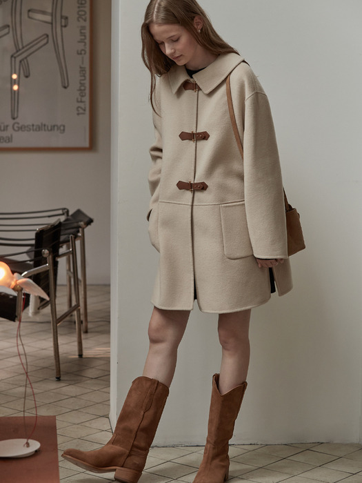 Buckle point handmade coat - Beige