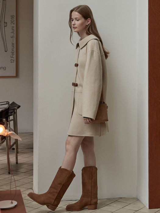 Buckle point handmade coat - Beige