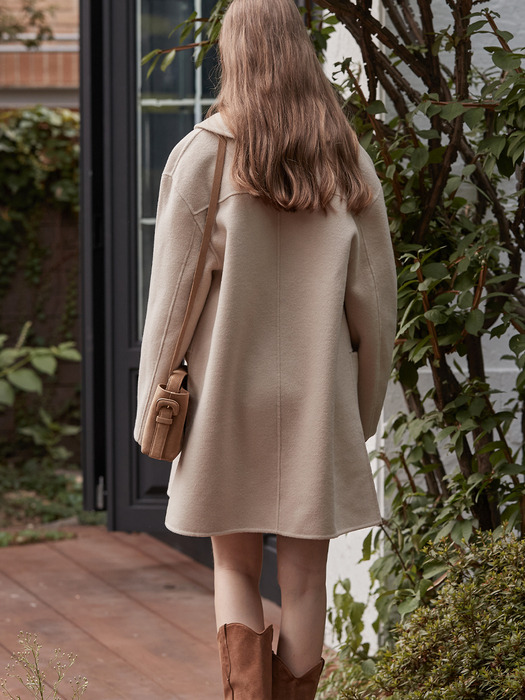 Buckle point handmade coat - Beige