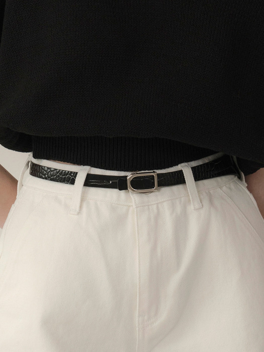 [선물포장] 드 리버시블 가죽 벨트 블랙