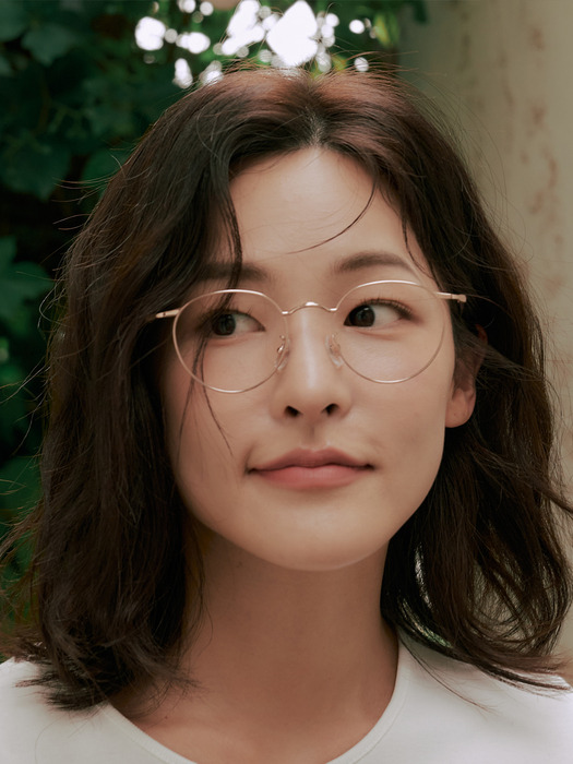 AL8402 2424G 티타늄 로즈골드 레이어드 브릿지 안경테 블루라이트 렌즈 선택