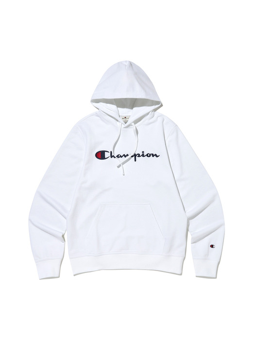 [EU] Champion 빅 스크립트 로고 후드티셔츠 (WHITE) CKTS5ES53WT