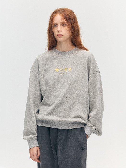 STAR LOGO SWEATSHIRT_melange grey