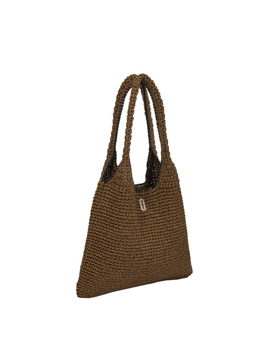 [Solo] Boater Weaving Hobo L (Boater Weaving Hobo Large) - 2 Colors - Image 1