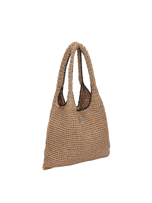 [Solo] Boater Weaving Hobo L (Boater Weaving Hobo Large) - 2 Colors - Image 4