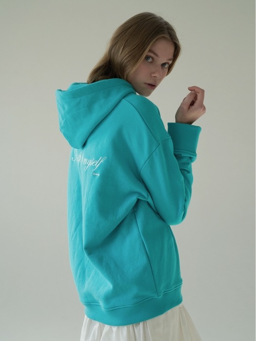 Embroidery unisex hoodie_Mint