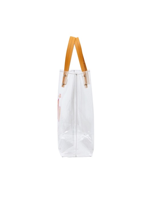 비치백 BEACH BAG CLEAR PVC TOTE BAG - yellow