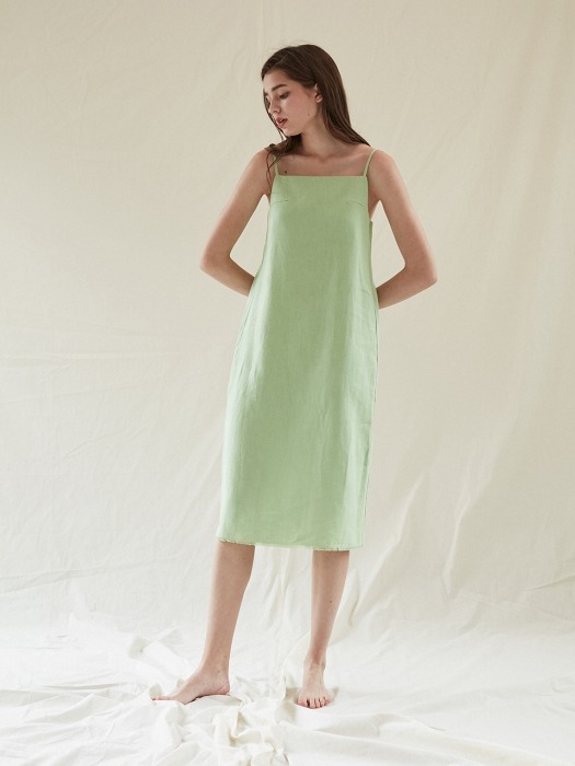 Linen Dress _Lime