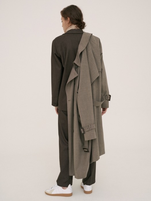 Wool Trench Coat [Brown]
