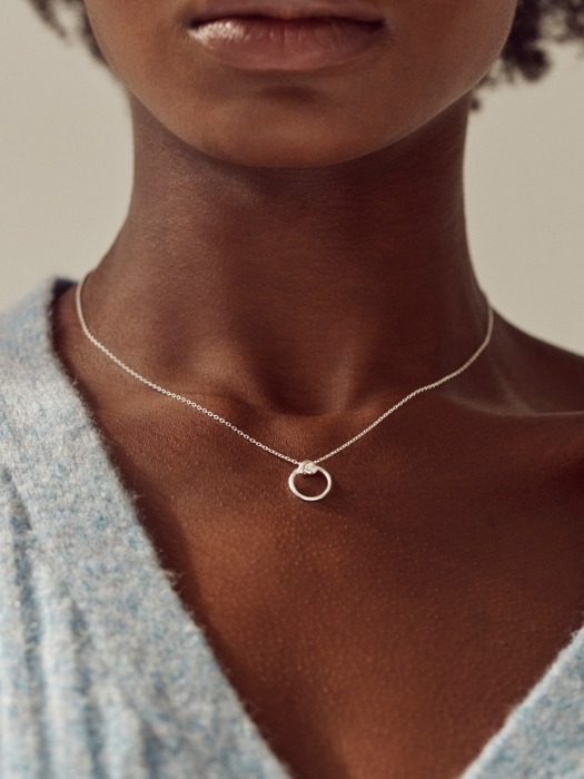 [SILVER 925] SLIM RING NECKLACE