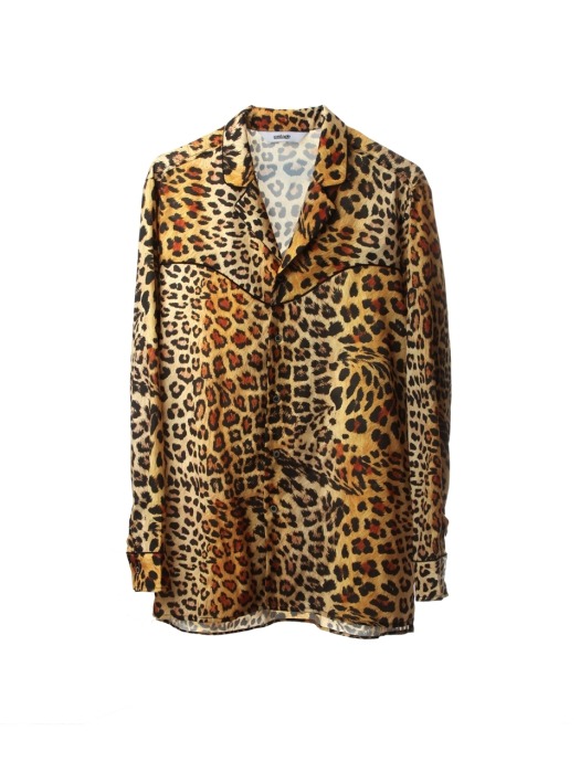 UTS-FS08 leopard no-tie shirts(brown(UNISEX)]