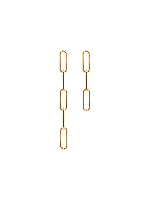 Glossy Metal Chain ``drop`` Earrings
