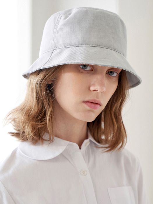 MINIMAL BUCKET HAT-SINGLE GRAY