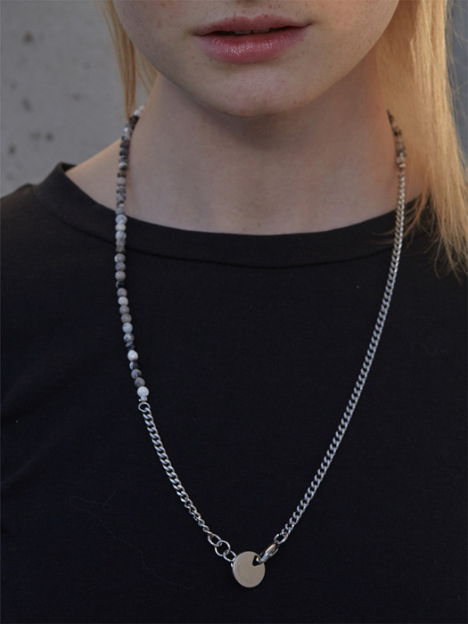 STONE metal mix necklaces (LA008)