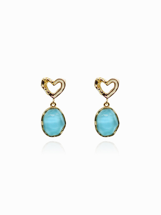 HEART STONE ````````````````````````````drop```````````````````````````` EARRINGS AE120013