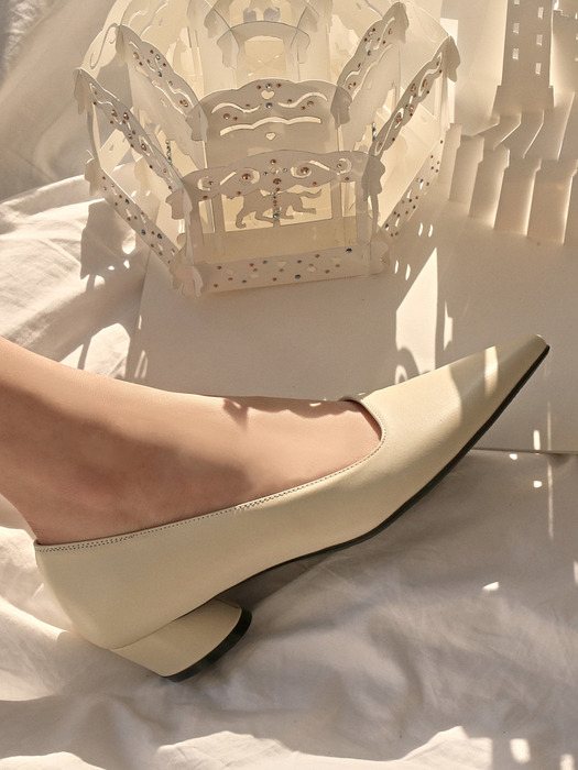 1285 Melanie Linning Middle Pumps-danday ivory