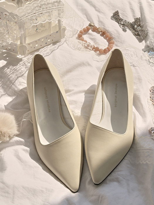 1285 Melanie Linning Middle Pumps-danday ivory